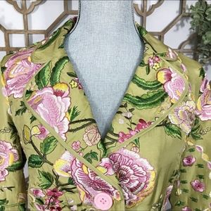 ECI Silk Floral Embroidered Suit Jacket